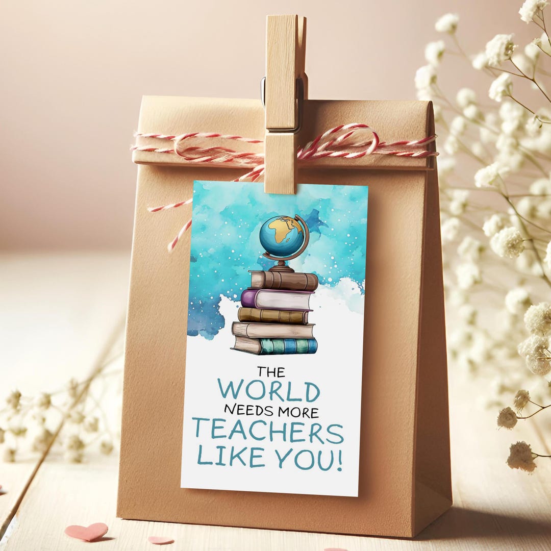 Teacher Appreciation Gift Tag, End of Year Teacher Thank You Gift Tag ...