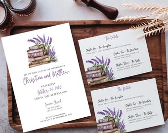 Storybook Wedding Suite, Story Book Wedding Theme, Storybook Wedding Invite Canva, Storybook Wedding Invites, Bookish Wedding Invitations