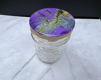 Regular Mouth Mason Jar Lid, La Fermière yogurt Lid, Acrylic Pour Jar Lids, Painted Mason Jar Lid, Oui Yogurt Jar Lid