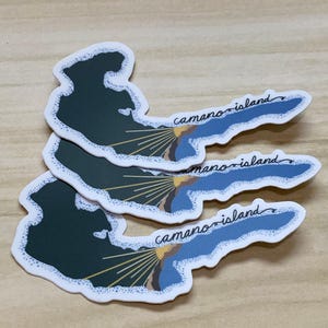 Adesivo per bottiglia d'acqua Camano Island, WA, impermeabile, adesivo per bottiglia d'acqua, adesivo per laptop, adesivi per esterni