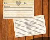 Vintage Recipe Card Download, Recipe Card Download, Recipe Card Printable, Recipe Card for Bridal Shower Printable, Cute Recipe Card