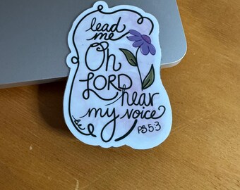 Lead Me O Lord Hear My Voice Magnet, Psalm 5:3, Christian Encouragement Gift, Faith Based Home Decor