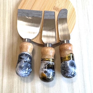 Cheese Knives Set, Charcuterie Utensils, Cheese spreader, Cheese knife Set Cute, Charcuterie Accessories, hand Painted Cheese knife