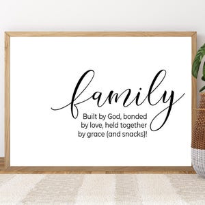 Family Quote Wall Art, Family Wall Saying Printable, Family Definition Digital Print, Family Definition 8x10, Christian Art Digital Download