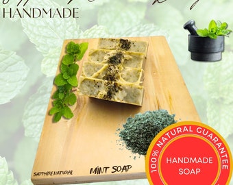 3 Bar Pure Mint Soaps 100% natuurlijk handgemaakt cadeau Moederdag cadeau vriend cadeau