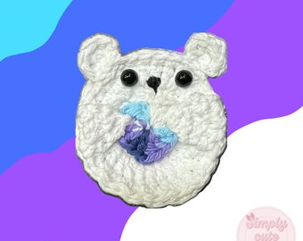 Crocheted Pebbles the Polar Bear