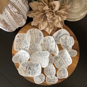 Hello Fall Stick and Stitch Embroidery Pattern | 19 Designs | Peel and ...