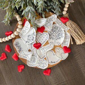 Valentine Stick and Stitch embroidery pattern 18 designs peel and stick embroidery paper pattern transfer patch image 8