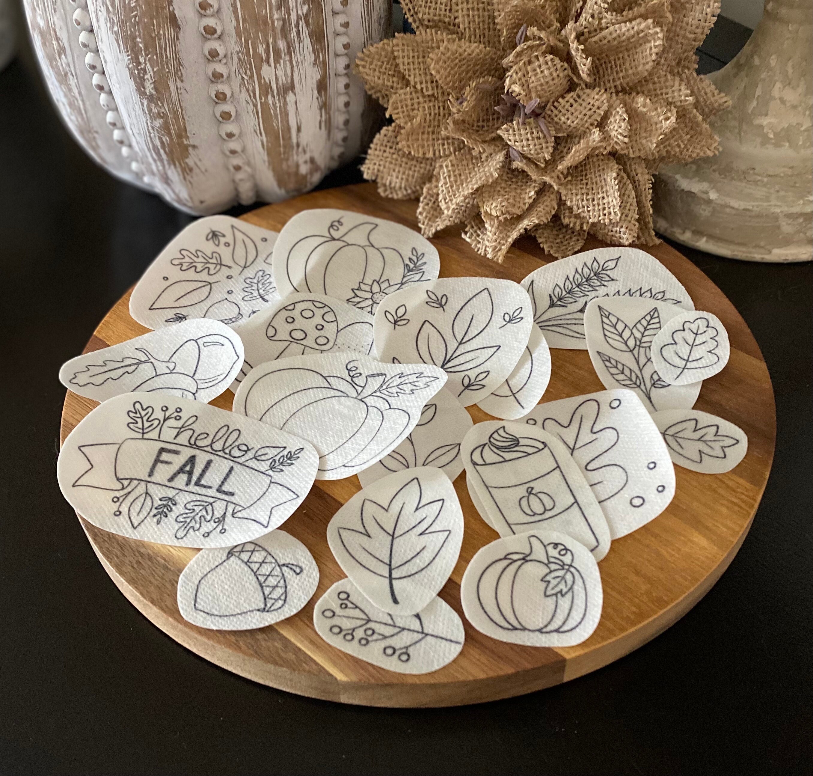 Hello Fall Stick and Stitch Embroidery Pattern | 19 Designs | Peel and ...