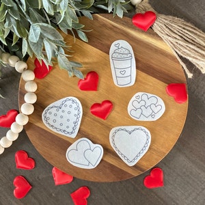 Valentine Stick and Stitch embroidery pattern 18 designs peel and stick embroidery paper pattern transfer patch image 3