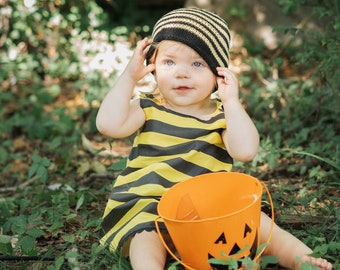 Bumble Bee Kids Halloween Costume, Girls Dress, Baby Costume, Toddler Costume, Honey Bee Costume, Animal Striped, Newborn - Girls 6