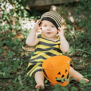 Bumble Bee Kids Halloween Costume, Girls Dress, Baby Costume, Toddler Costume, Honey Bee Costume, Animal Striped, Newborn Girls 6 image 2