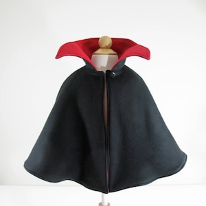 Vampire Cape Halloween Costume, Count Dracula, Fairy Tale Pretend Play Boys, Girls, Toddler Poncho Cloak Magician, 2T, 4T, 6, 8, 10, Adult