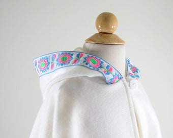 Girls Cloak, Girls Ice Queen Princess Cape, Fairy Tale Renaissance Costume, Car Seat Poncho, Scandinavian Cape Coat, Newborn - 9/10