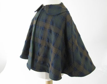 Kinder Umhang, Jungen, Mädchen Tartan Kariert Umhang Umhang, Autositz Poncho, Viktorianisches Kostüm, Cosplay Kostüm, Gebrochener Arm Kleidung, Neugeborenen bis 9/10