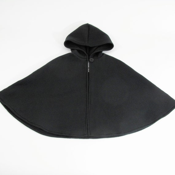 Kids Cloak Boys Girls Black Hooded Cloak Fleece Witch - Etsy