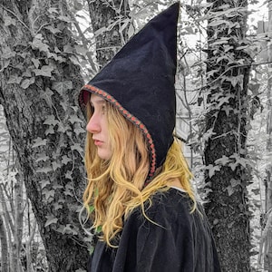Dark Gnome Pixie Hat Costume, Fairycore Black Fairy Evil Witch Cosplay Costume, Toddler, Girls, Adult Women&#39;s - Age 6M - Adult