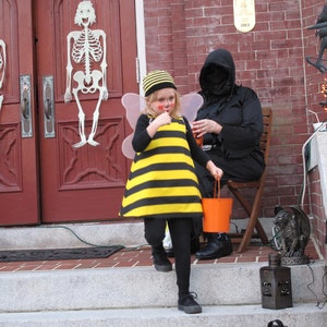 Bumble Bee Kids Halloween Costume, Girls Dress, Baby Costume, Toddler Costume, Honey Bee Costume, Animal Striped, Newborn Girls 6 image 4