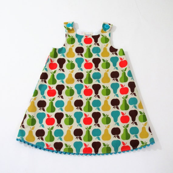 Apple Girls Dress Pear Toddler Dress Baby Girl Dress | Etsy