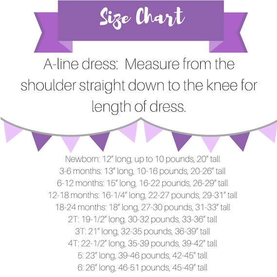 Toddler Girl Dress Size Chart