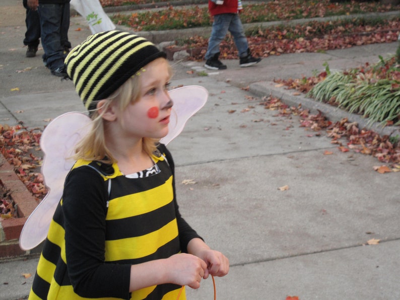 Bumble Bee Kids Halloween Costume, Girls Dress, Baby Costume, Toddler Costume, Honey Bee Costume, Animal Striped, Newborn Girls 6 image 5