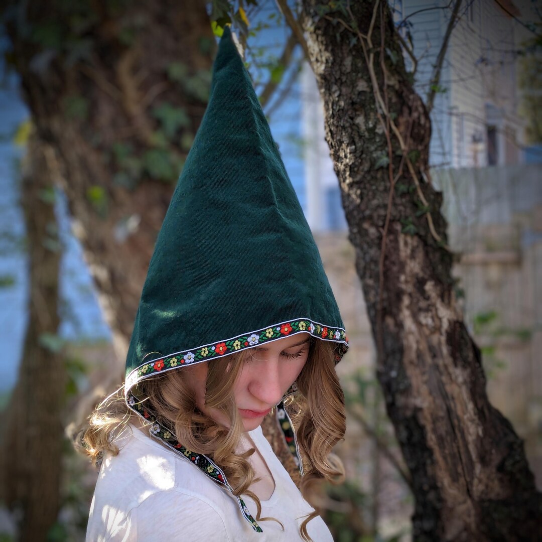 Green Garden Gnome Pixie Hat Baby Bonnet, Girls Baby Toddler Hat, Elf ...