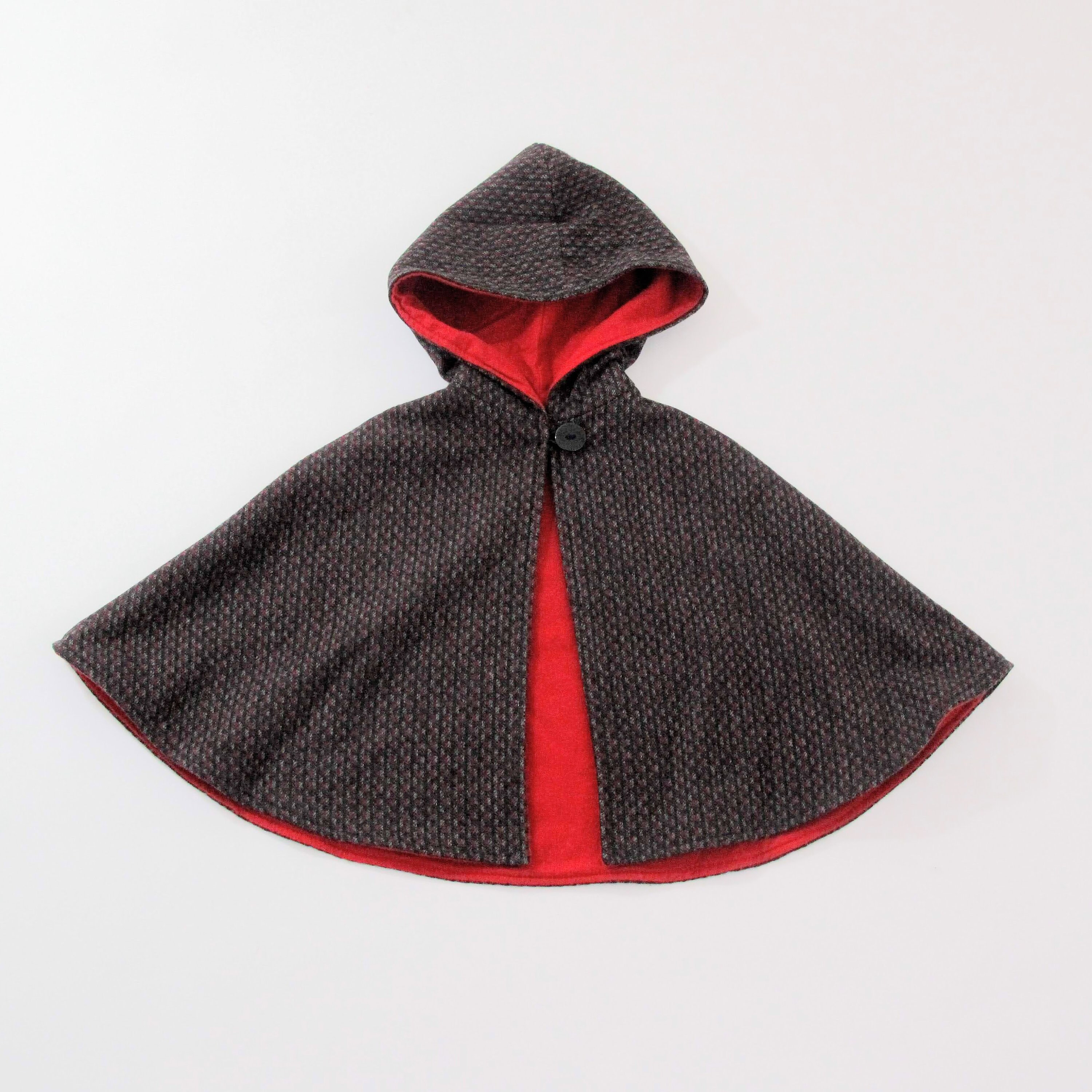 612 M or 2T Gray Wool Hooded Cloak for Girls or Boys Baby Etsy