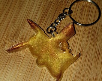 Handmade Shiney Silhouette Monster Key-chain, cute bag charm, accessory. Custom Color Request option.