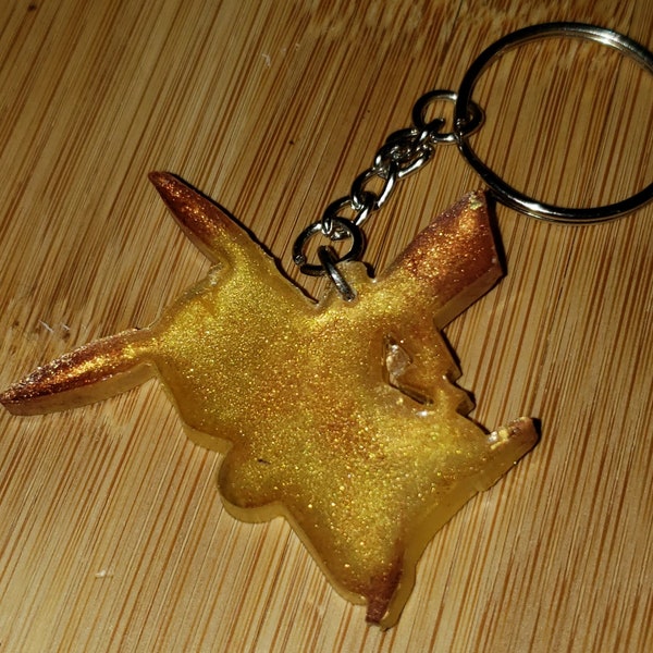 Handmade Shiney Silhouette Monster Key-chain, cute bag charm, accessory. Custom Color Request option.