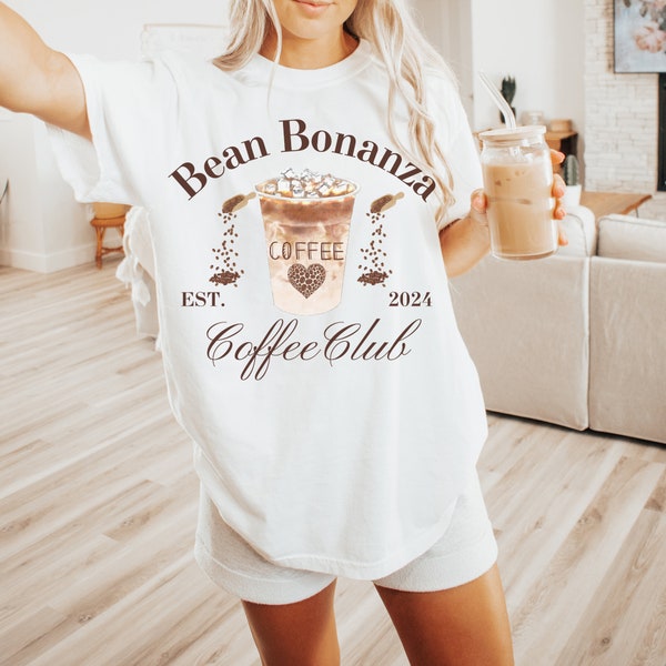 Coffee Club, Bean Bonanza, Coffee Couture, Cup Of Comfort, Caffeine Chronicles, Rôtir Et Toast, Java Journey, T-shirt unisexe teint en pièce