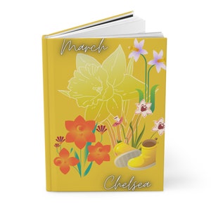 Chelsea, March, Yellow, Boots Journal Hardcover Journal Matte zdjęcie 3