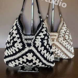 Handmade Raffia Straw woven shoulder hobo bag purse - Summer Beach Tote - Bohemian style with lining and magnetic closure