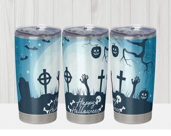 Funny Halloween Tumbler Wrap, Skinny Tumbler Sublimation Design, Design Digital Download PNG , 20oz Skinny Tumbler, Full Tumbler Wrap Png