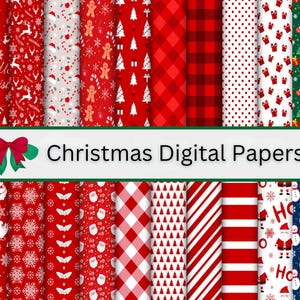 Weihnachten Digitale Papiere, Weihnachten Muster, Scrapbook Papiere, Frohe Weihnachten Muster, Digital Download, Geschenk Papiere