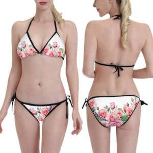 Pink Rose Bikini One Size – Get the Matching Sarong in My Shop!