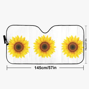 Sunflower Car Windshield Sun Shade | UV Protection & Heat Reflector | Stylish Car Accessory
