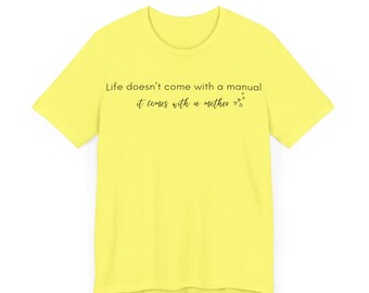 Mother's Day unisex short sleeve yellow tee mothers mom's moms