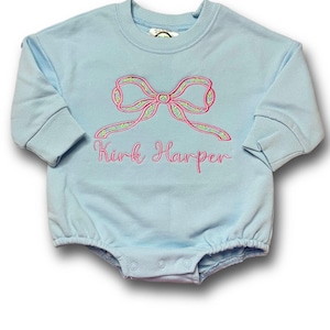 Floral Bow Embroidered Sweatshirt