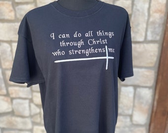 I can do all things through Christ Tshirt | Embroidery Tshirt | Christian Tshirt | Embroidered Christian Tee | Womens Tshirt | Gifts