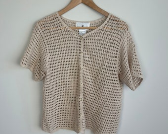 Cardigan/top con bottoni in maglia vintage anni '90