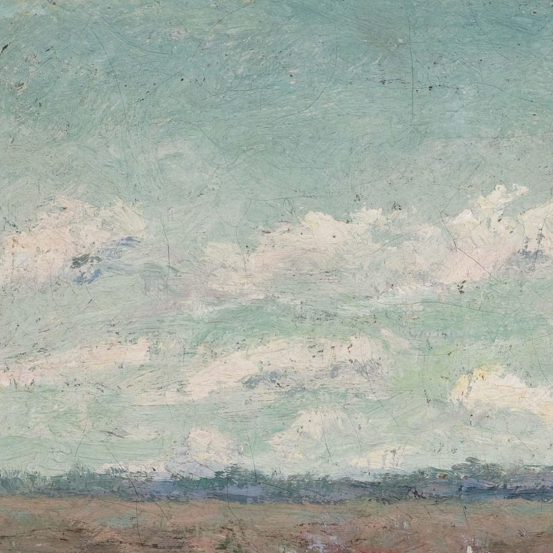 Rosa blommor, väggmålning, landskap. Blomsteräng vid sjön. Amerikansk impressionistisk konst. LAN058 bild 16