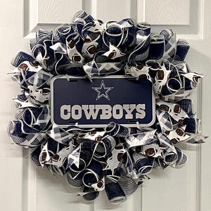 Football Wreath, NFL Wreath, Dallas Cowboys Wreath,  Cowboys Wreath, Door Wreath