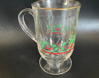 Vintage Libbey Holly Berry Mug