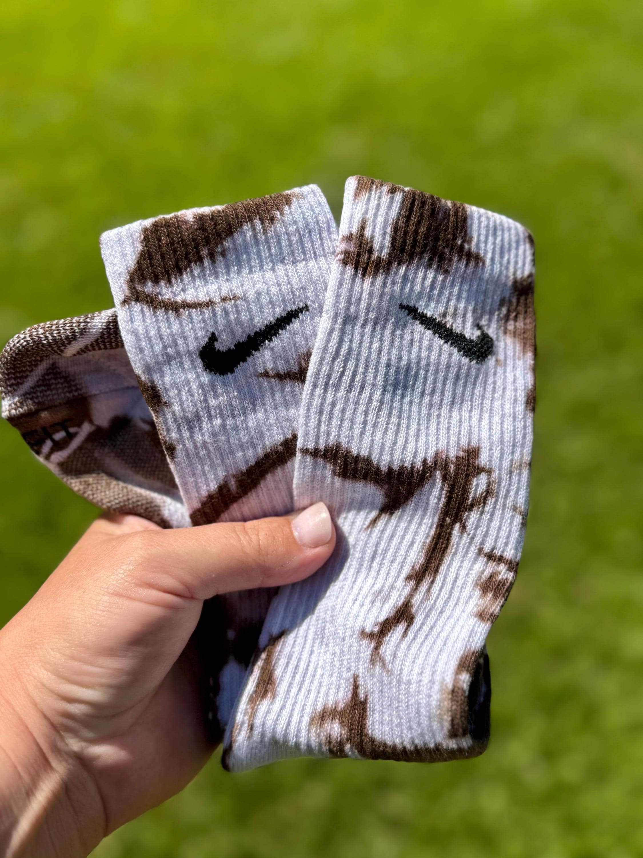 black tie dye nike socks