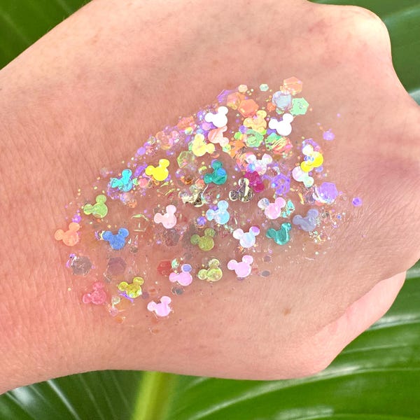 Mouse Ear, Halloween, Hair Glitter Gel, Purple, Pink, Body,Face Makeup,Costume,Running, Rainbow, Cosplay, Customizable, Party Favor,gift