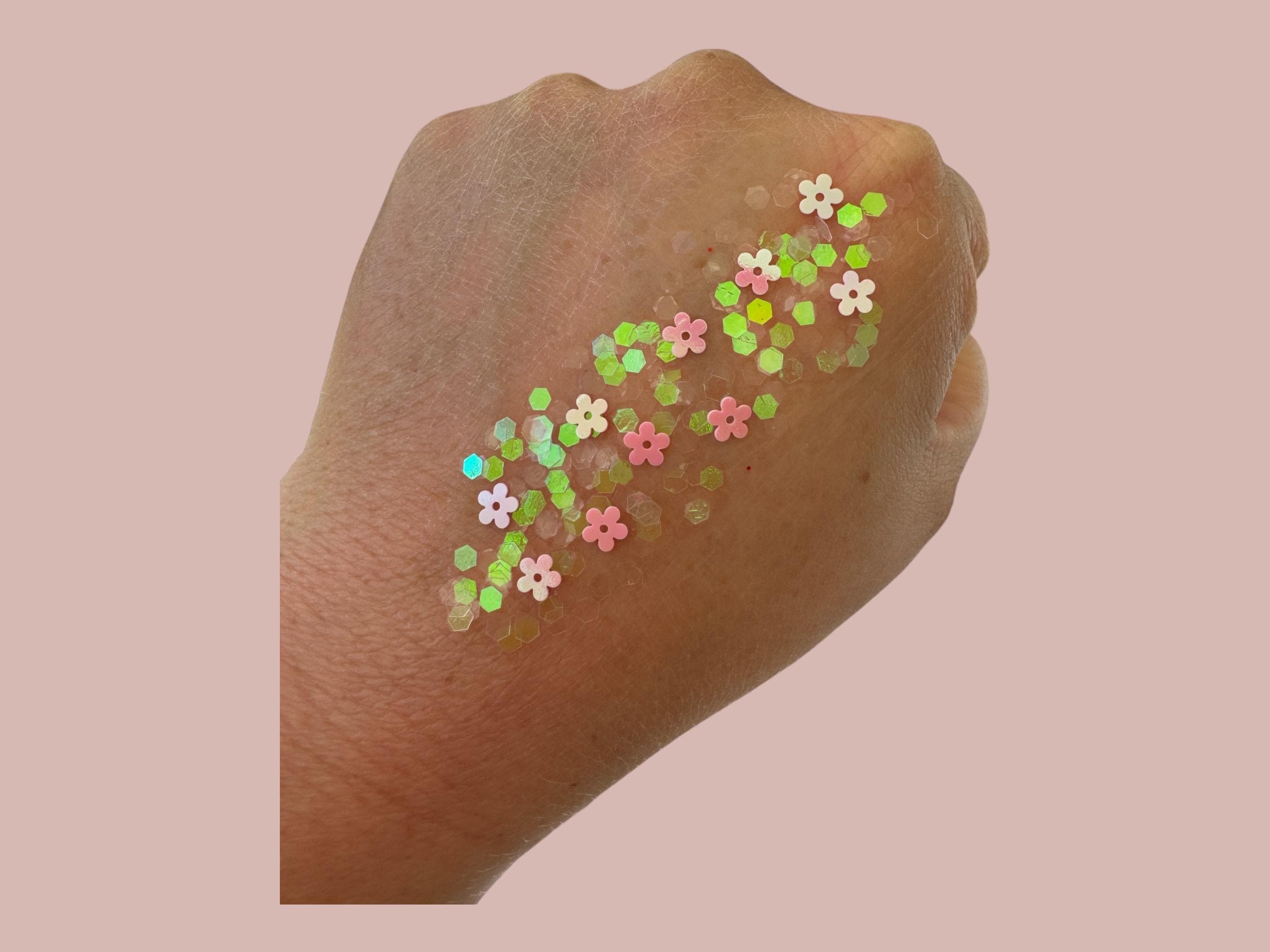 Disney Inspired Glitter Hair Gel, Rapunzel,Flower, Groovy,Hors,Face, Party, Costume,Running,princess,Pink,Irridescent, Holographic,birthday