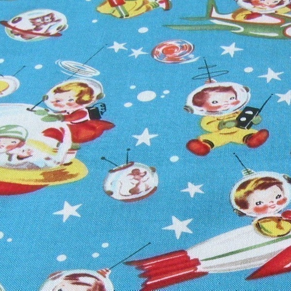 Retro Rocket Rascals Fabric - By the Yard