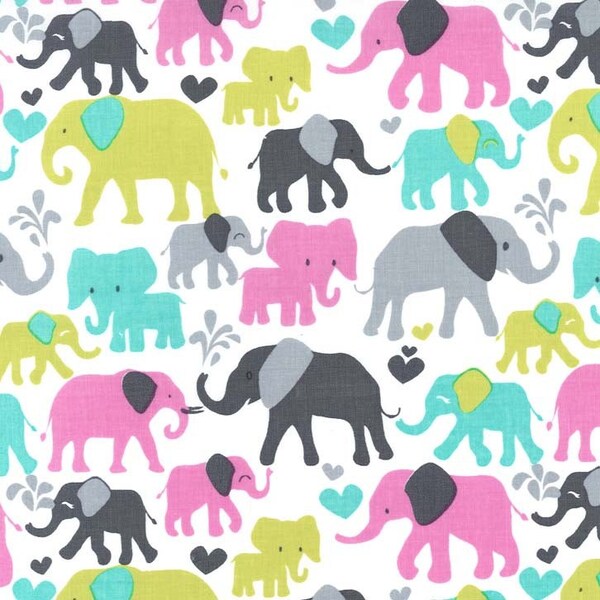 Michael Miller, Elephant Walk Orchid Fabric - Half Yard (Last One)