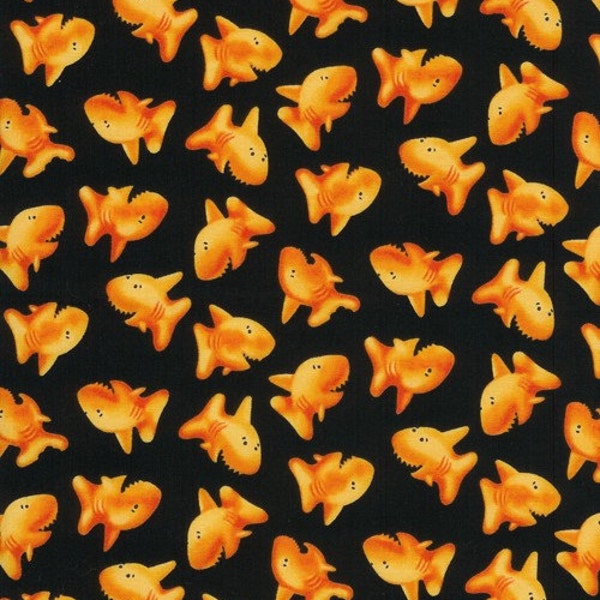 Killer Crackers on Black Fabric - By the Yard