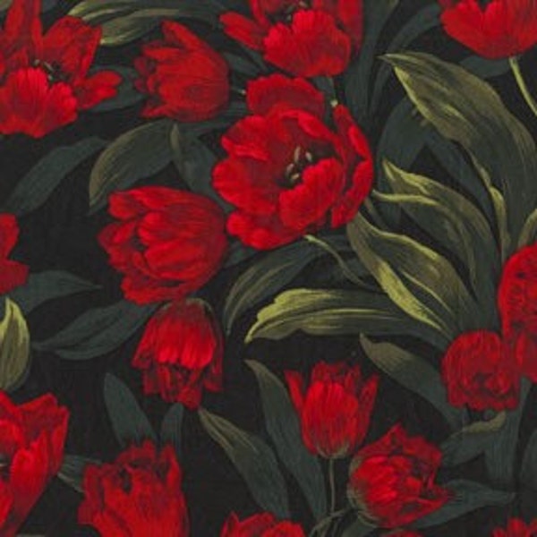 NEW Michael Miller Baby Tulips Fabric in Red - By the Yard